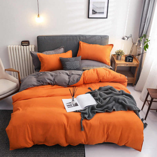 simple solid color bed linens fashion bedding sets nordic style family duvet cover set quilt cover.j