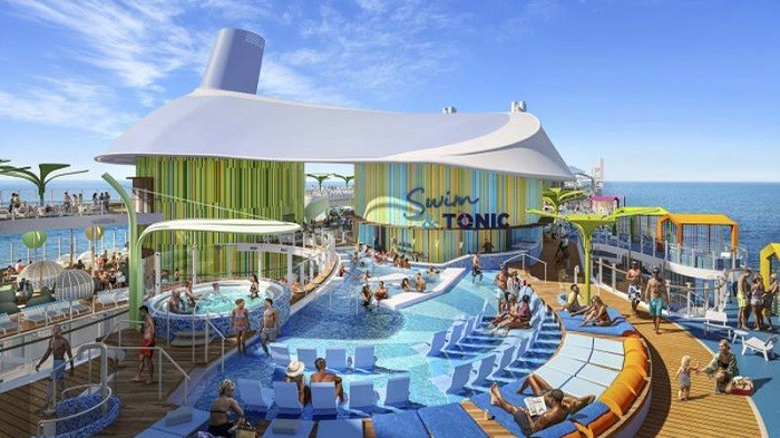 Taman rekreasi air terbesar dan infinity pool akan menjadi fasilitas unggulan Icon of the Seas.