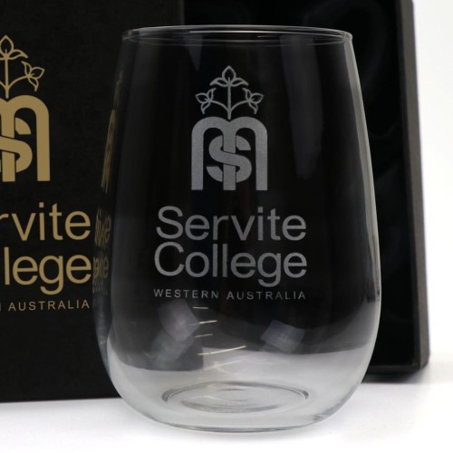 p 9 4 8 948 Laser engraved personalised stemlsss wine glass 500ml corporate gift with logo