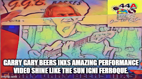 Garry Gary Beers INXS bassist performance video. Shine Like The Sun rock song by Igni Ferroque.